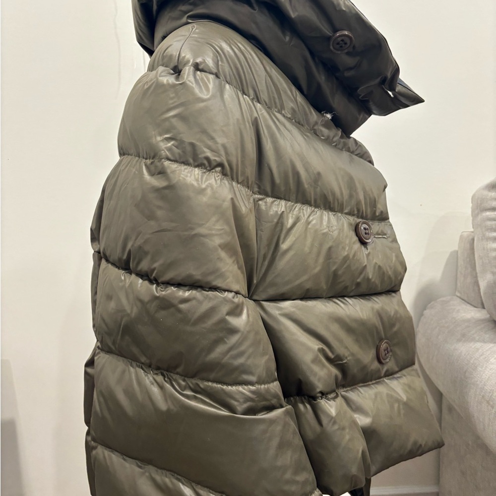Stylish Black Puffer Poncho Jacket